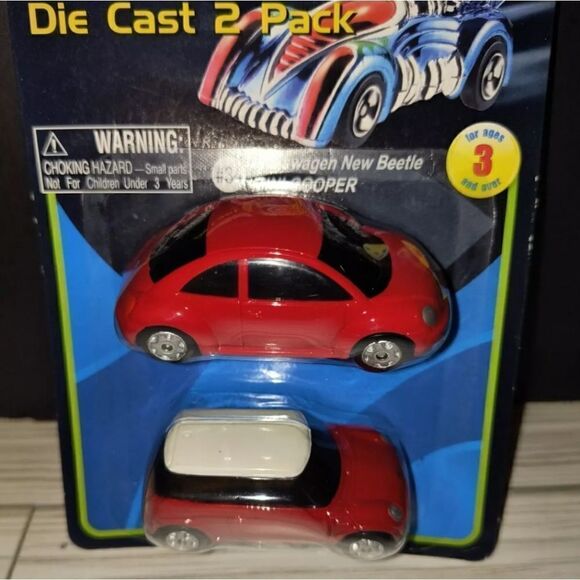 Kid Connection Die Cast 2 Pack #34 Volkswagen New Beetle & Mini Cooper 1/64 - Picture 3 of 8